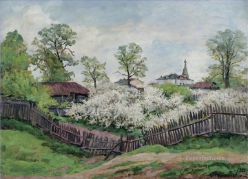  Petr Oil Painting - FLOWERING GARDEN MALOYAROSLAVETS Petr Petrovich Konchalovsky